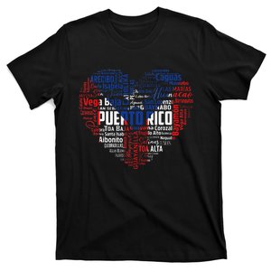 Puerto Rico Cities Flag Puerto Rican roots culture T-Shirt