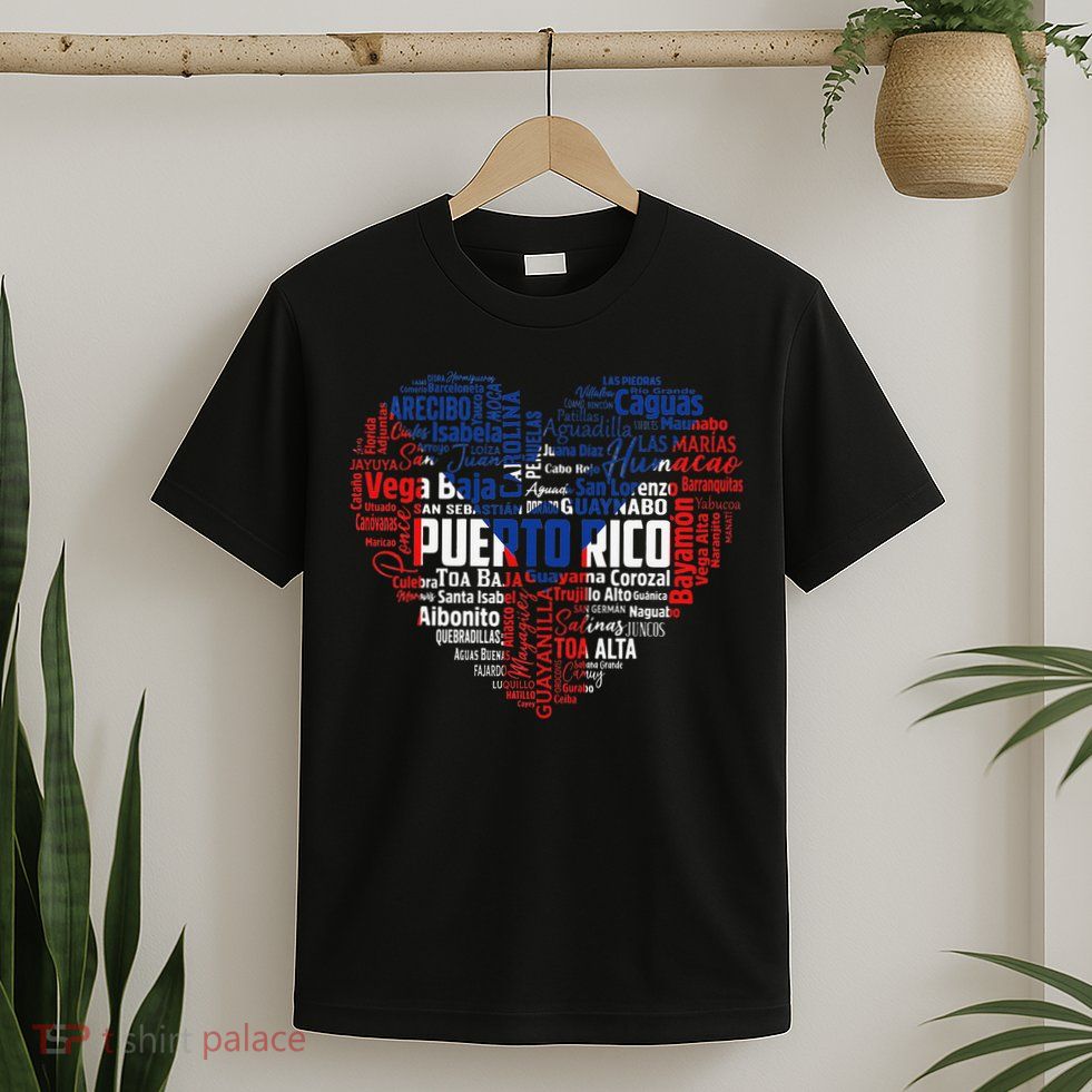 Puerto Rico Cities Flag Puerto Rican roots culture T-Shirt