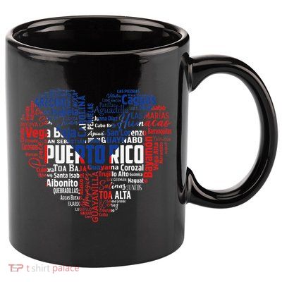 Puerto Rico Cities Flag Puerto Rican roots culture 11oz C Handle Ceramic Mug
