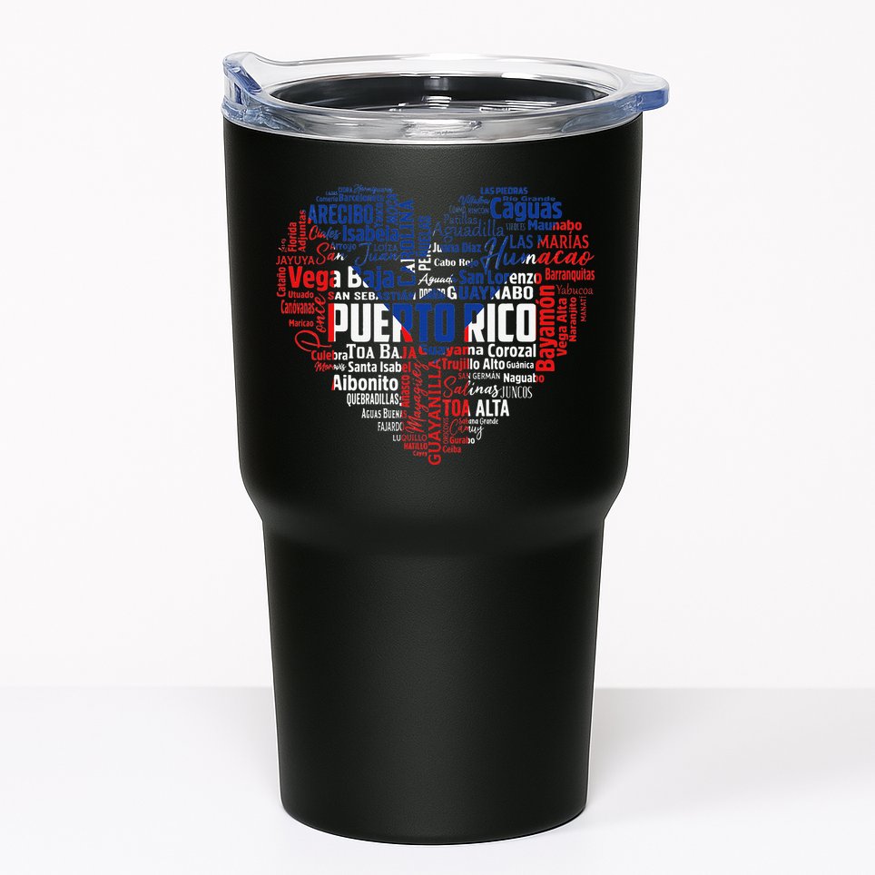 Puerto Rico Cities Flag Puerto Rican roots culture Tumbler