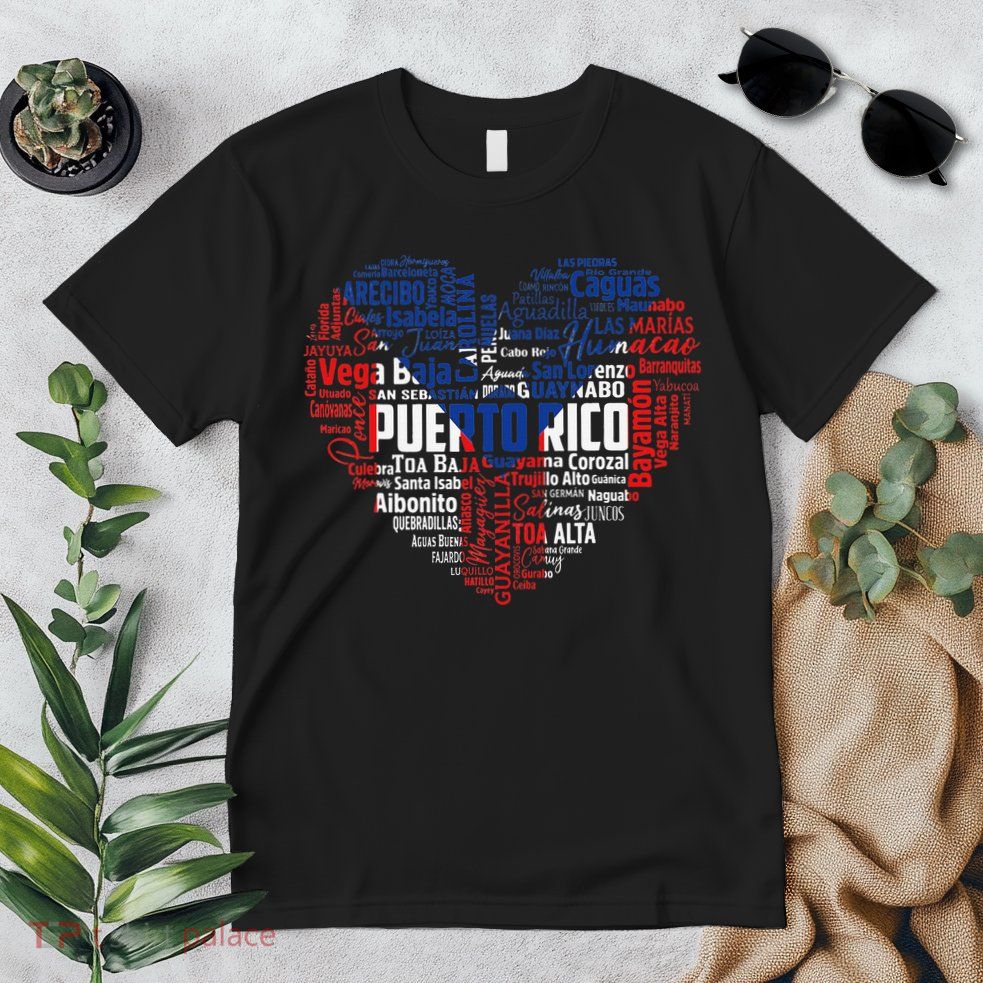 Puerto Rico Cities Flag Puerto Rican roots culture Premium T-Shirt