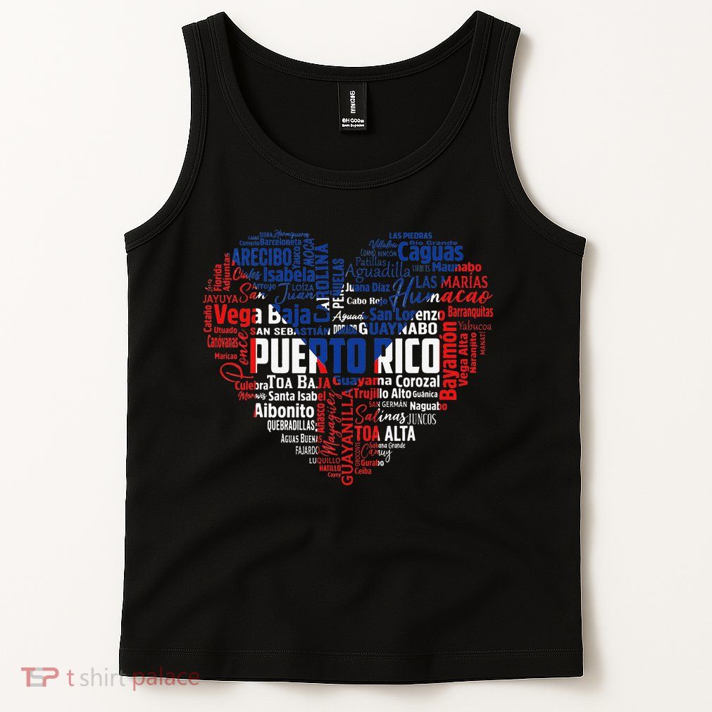 Puerto Rico Cities Flag Puerto Rican roots culture Tank Top