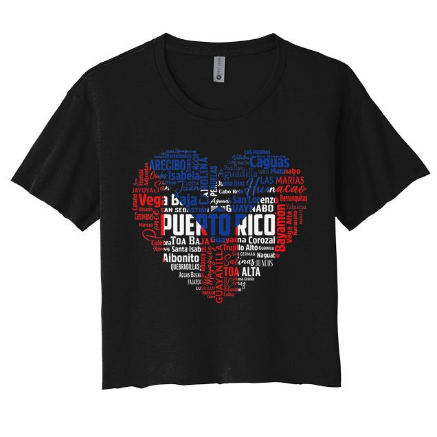Puerto Rico Cities Flag Puerto Rican roots culture Crop Top