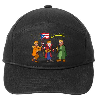 Puerto Rico Christmas Tres Reyes Magos Three Wise Cute Gift 7-Panel Snapback Hat