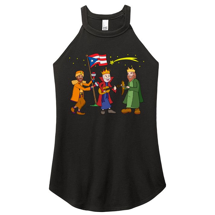 Puerto Rico Christmas Tres Reyes Magos Three Wise Cute Gift Women's Perfect Tri Rocker Tank