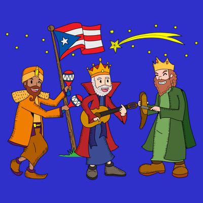 Puerto Rico Christmas Tres Reyes Magos Three Wise Cute Gift T-Shirt