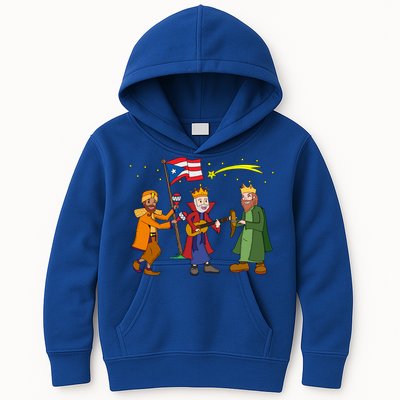 Puerto Rico Christmas Tres Reyes Magos Three Wise Cute Gift Kids Hoodie