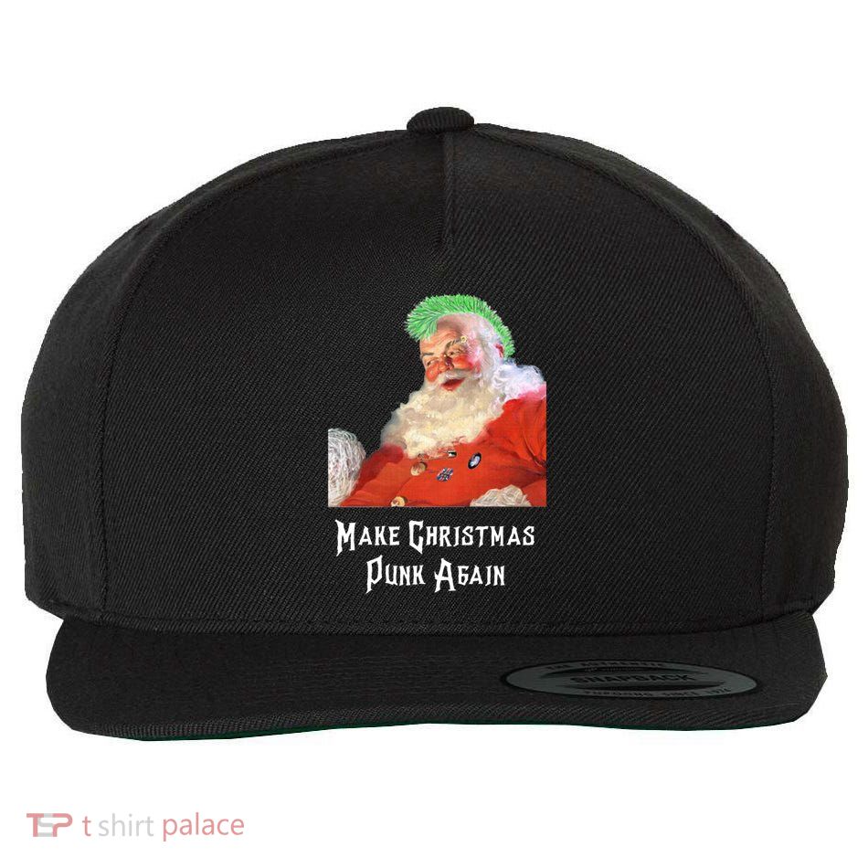 Punk Rock Christmas Santa Punk Rock Gift Wool Snapback Cap