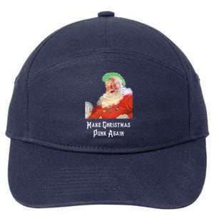 Punk Rock Christmas Santa Punk Rock Gift 7-Panel Snapback Hat