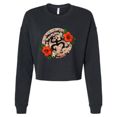 Puerto Rico Coqui Taino Boricua Frog Symbol Puerto Rican Cropped Pullover Crew