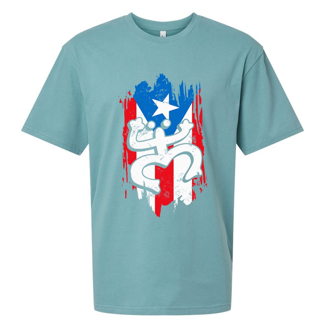 Puerto Rico Coqui Taino Symbol Puerto Rican Flag Frog Retro Sueded Cloud Jersey T-Shirt
