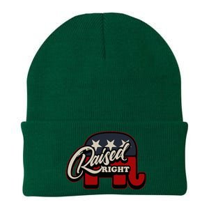 Patriotic Republican Conservative Usa American Raised Right Knit Cap Winter Beanie