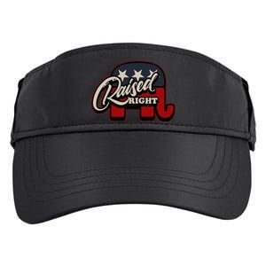 Patriotic Republican Conservative Usa American Raised Right Adult Drive Performance Visor