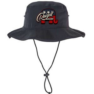 Patriotic Republican Conservative Usa American Raised Right Legacy Cool Fit Booney Bucket Hat