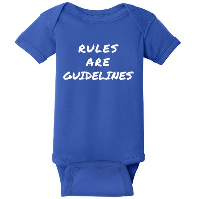 Punk Rock Concert Rules Are Guidelines Letter Print Graphic Gift Baby Bodysuit