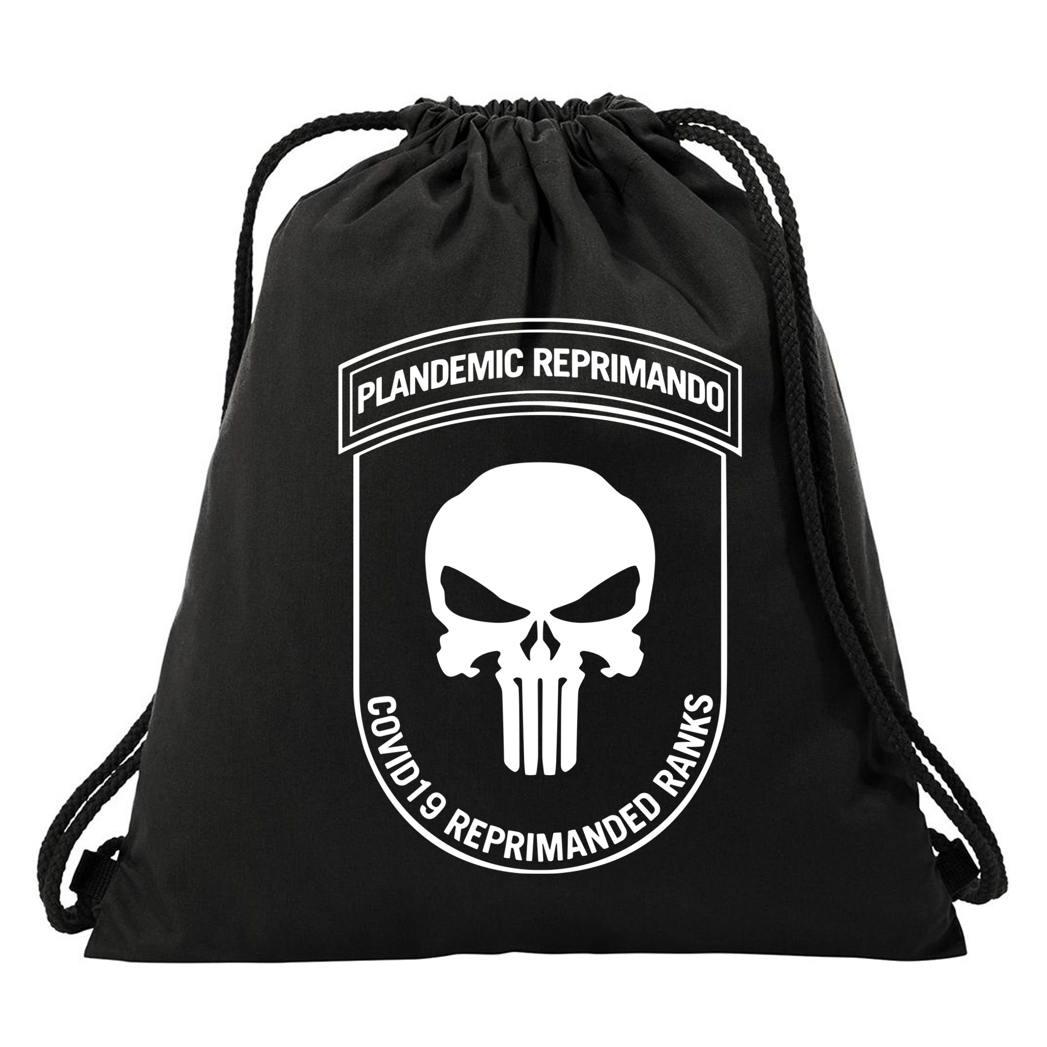 Plandemic Reprimando Covid19 Reprimanded Ranks Drawstring Bag