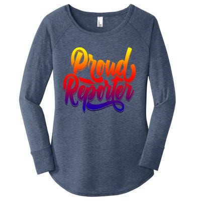 Proud Reporter Correspondent Press Member Journalist Gift Women's Perfect Tri Tunic Long Sleeve Shirt