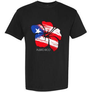 Puerto Rico Culture Roots Amapola Boricua Flag Garment-Dyed Heavyweight T-Shirt