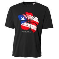 Puerto Rico Culture Roots Amapola Boricua Flag Cooling Performance Crew T-Shirt