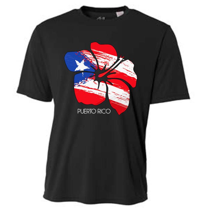 Puerto Rico Culture Roots Amapola Boricua Flag Cooling Performance Crew T-Shirt