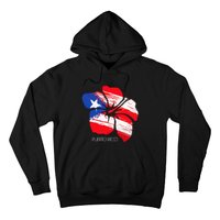 Puerto Rico Culture Roots Amapola Boricua Flag Hoodie