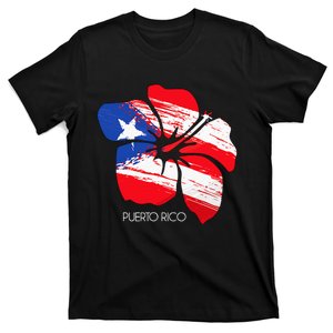 Puerto Rico Culture Roots Amapola Boricua Flag T-Shirt