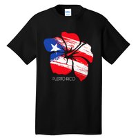 Puerto Rico Culture Roots Amapola Boricua Flag Tall T-Shirt