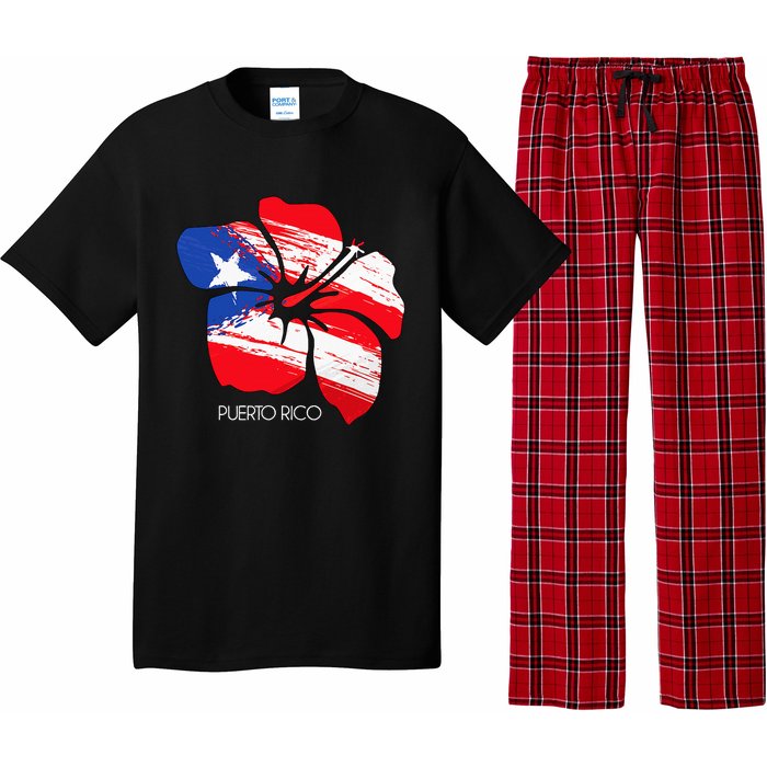 Puerto Rico Culture Roots Amapola Boricua Flag Pajama Set