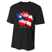 Puerto Rico Culture Roots Amapola Boricua Flag Performance Sprint T-Shirt