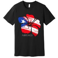 Puerto Rico Culture Roots Amapola Boricua Flag Premium T-Shirt