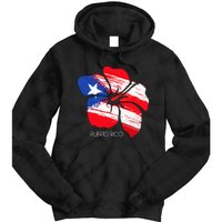 Puerto Rico Culture Roots Amapola Boricua Flag Tie Dye Hoodie