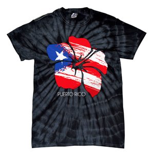 Puerto Rico Culture Roots Amapola Boricua Flag Tie-Dye T-Shirt