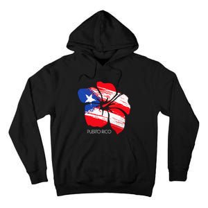 Puerto Rico Culture Roots Amapola Boricua Flag Tall Hoodie