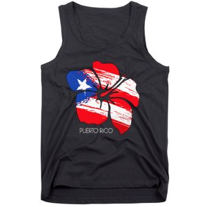 Puerto Rico Culture Roots Amapola Boricua Flag Tank Top