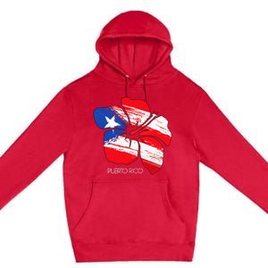 Puerto Rico Culture Roots Amapola Boricua Flag Premium Pullover Hoodie