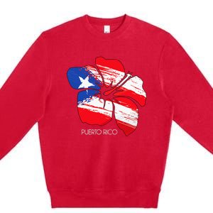 Puerto Rico Culture Roots Amapola Boricua Flag Premium Crewneck Sweatshirt