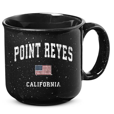 Point Reyes California Ca Vintage American Flag Sports Cute Gift 15oz Campfire Ceramic Mug