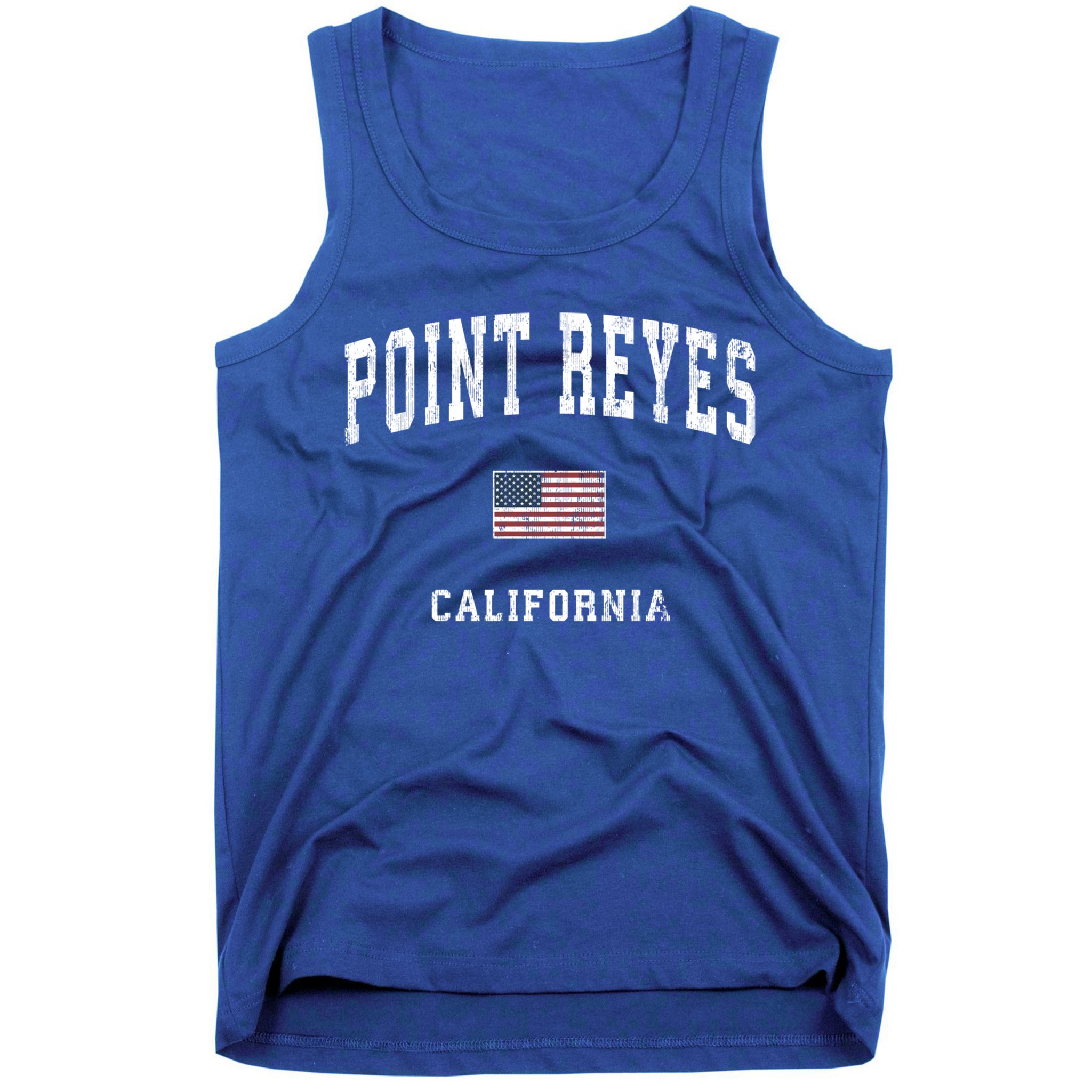 Point Reyes California Ca Vintage American Flag Sports Cute Gift Tank Top