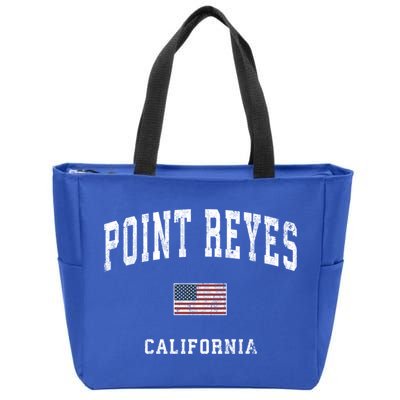 Point Reyes California Ca Vintage American Flag Sports Cute Gift Zip Tote Bag