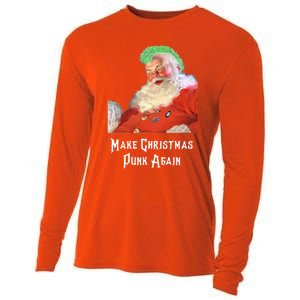 Punk Rock Christmas Santa Punk Rock Great Gift Cooling Performance Long Sleeve Crew