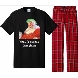 Punk Rock Christmas Santa Punk Rock Great Gift Pajama Set