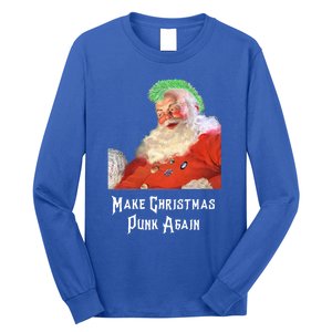 Punk Rock Christmas Santa Punk Rock Great Gift Long Sleeve Shirt