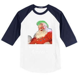 Punk Rock Christmas Santa Punk Rock Great Gift Baseball Sleeve Shirt