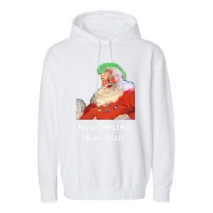 Punk Rock Christmas Santa Punk Rock Great Gift Garment-Dyed Fleece Hoodie