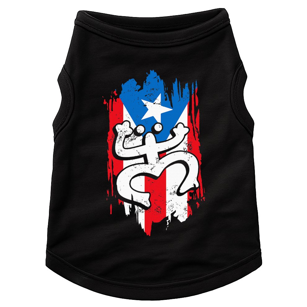 Puerto Rico Coqui Taino Symbol Puerto Rican Flag Frog Retro Doggie Tank