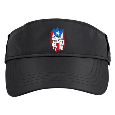 Puerto Rico Coqui Taino Symbol Puerto Rican Flag Frog Retro Adult Drive Performance Visor
