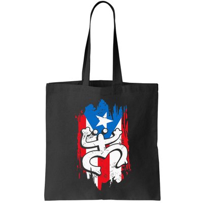 Puerto Rico Coqui Taino Symbol Puerto Rican Flag Frog Retro Bag