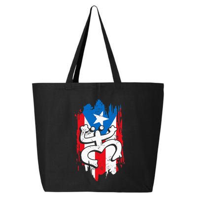 Puerto Rico Coqui Taino Symbol Puerto Rican Flag Frog Retro 25L Jumbo Tote