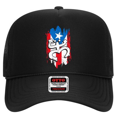 Puerto Rico Coqui Taino Symbol Puerto Rican Flag Frog Retro Trucker Hat