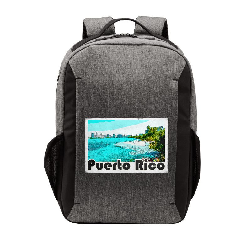 Puerto Rico Caribbean Retro Poster Vector Backpack